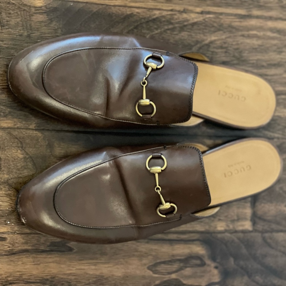 Gucci Princetown Leather Slippers
